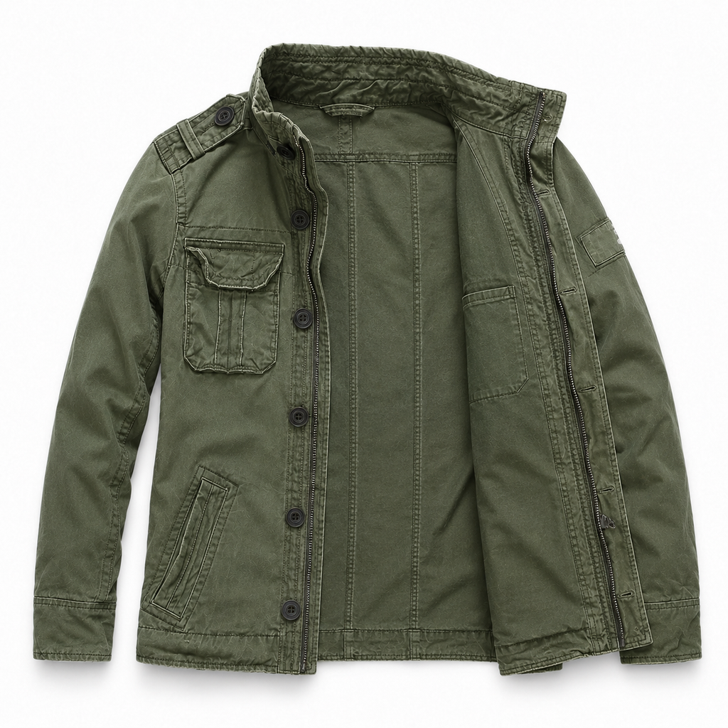 Herren Utility-Jacke mit strukturierter Passform und praktischen Taschen | J&B - 14 - Jasminaboutique.com