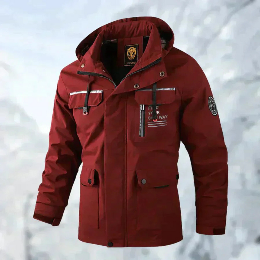 Winterjacke Herren mit abnehmbarer Kapuze und vielseitigen Taschen | J&B - 8 - Jasminaboutique.com