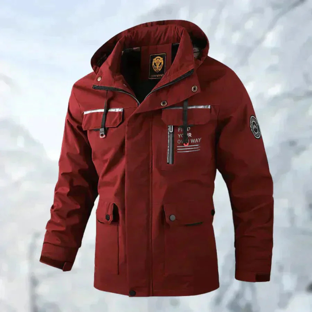 Winterjacke Herren mit abnehmbarer Kapuze und vielseitigen Taschen | J&B - 8 - Jasminaboutique.com