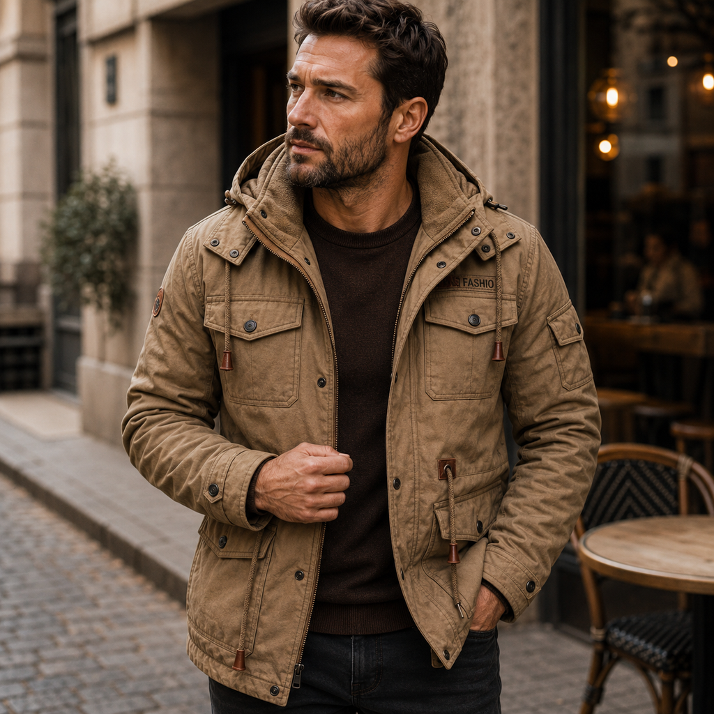 Jacke Herren mit warmem Futter und praktischen Taschen | J&B - 13 - Jasminaboutique.com