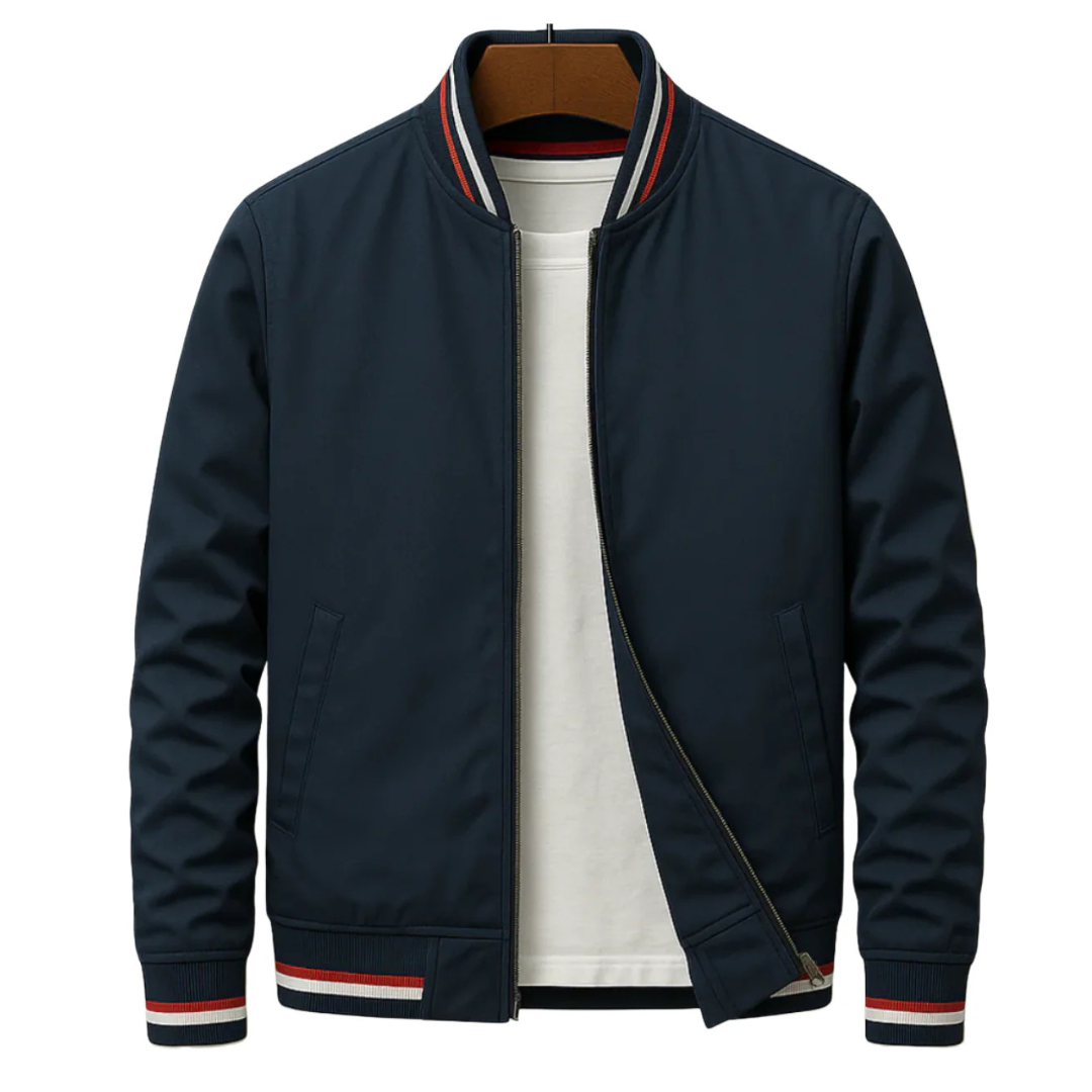 Bomberjacke Herren mit sportlichem Look und praktischen Streifen | J&B - 12 - Jasminaboutique.com