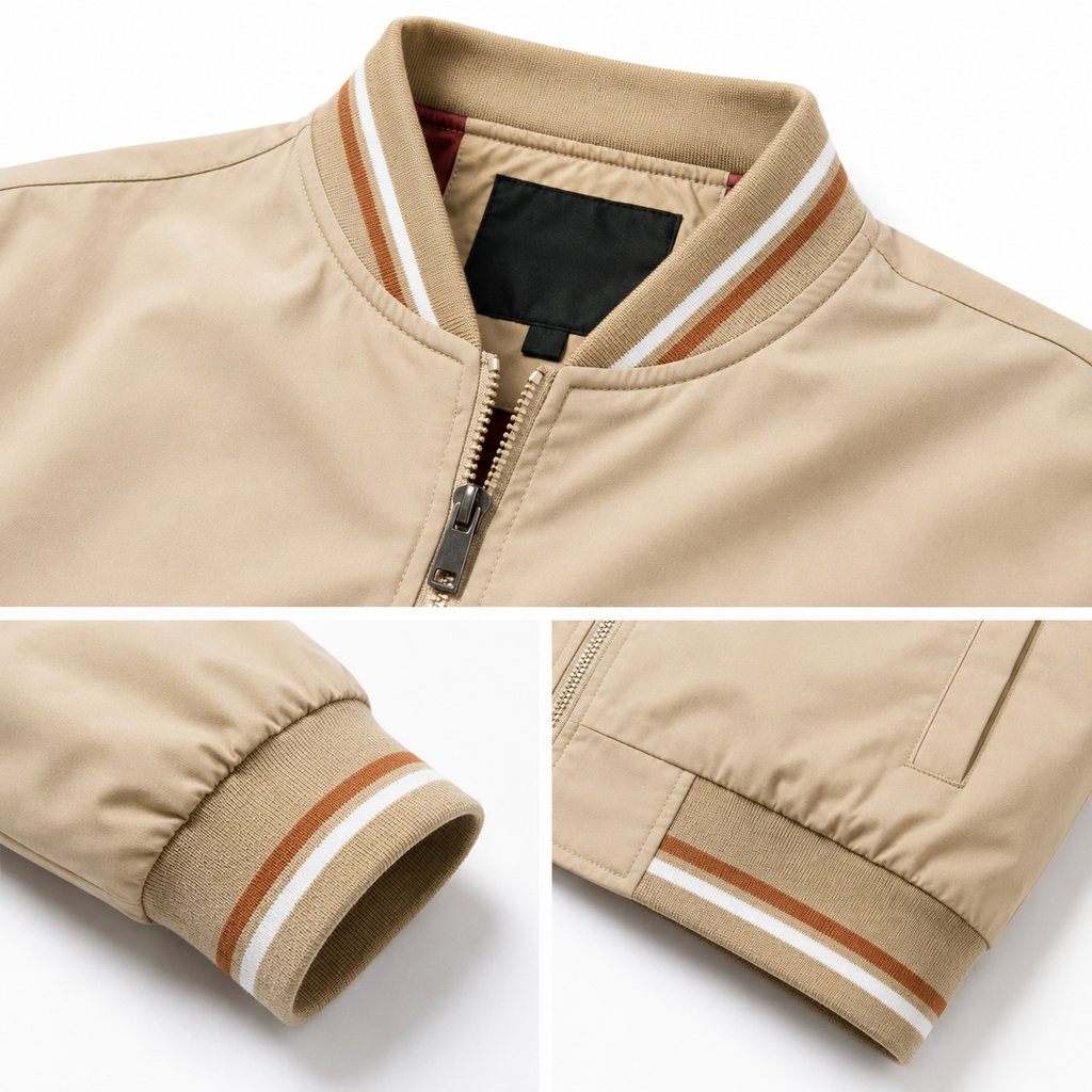 Bomberjacke Herren mit sportlichem Look und praktischen Streifen | J&B - 15 - Jasminaboutique.com