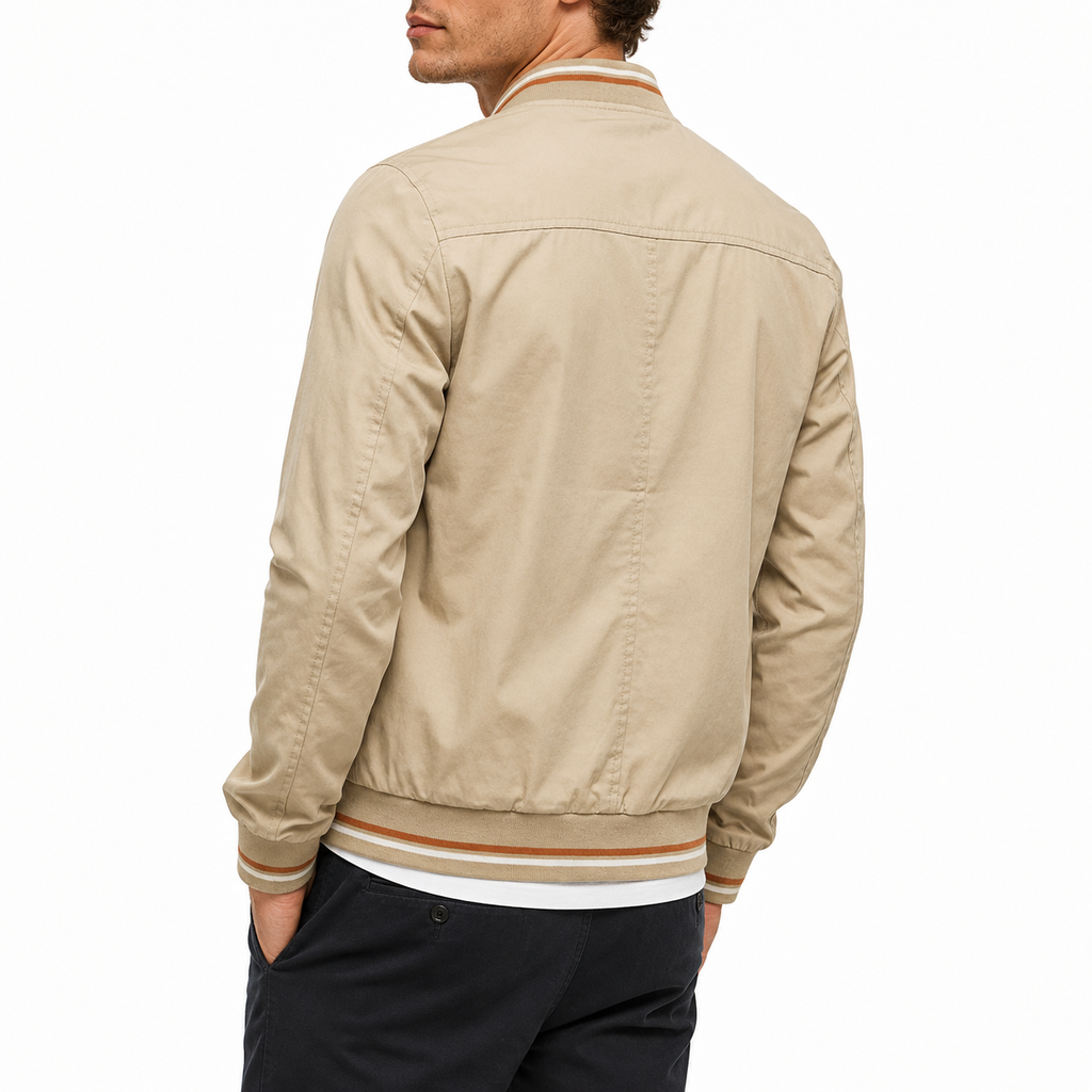 Bomberjacke Herren mit sportlichem Look und praktischen Streifen | J&B - 17 - Jasminaboutique.com