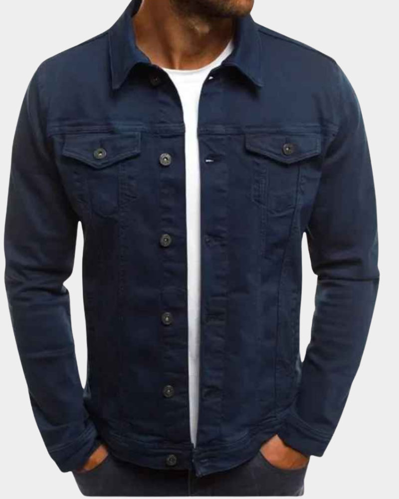 Jeansjacke Herren, klassische Passform mit Brusttaschen | J&B - 3 - Jasminaboutique.com