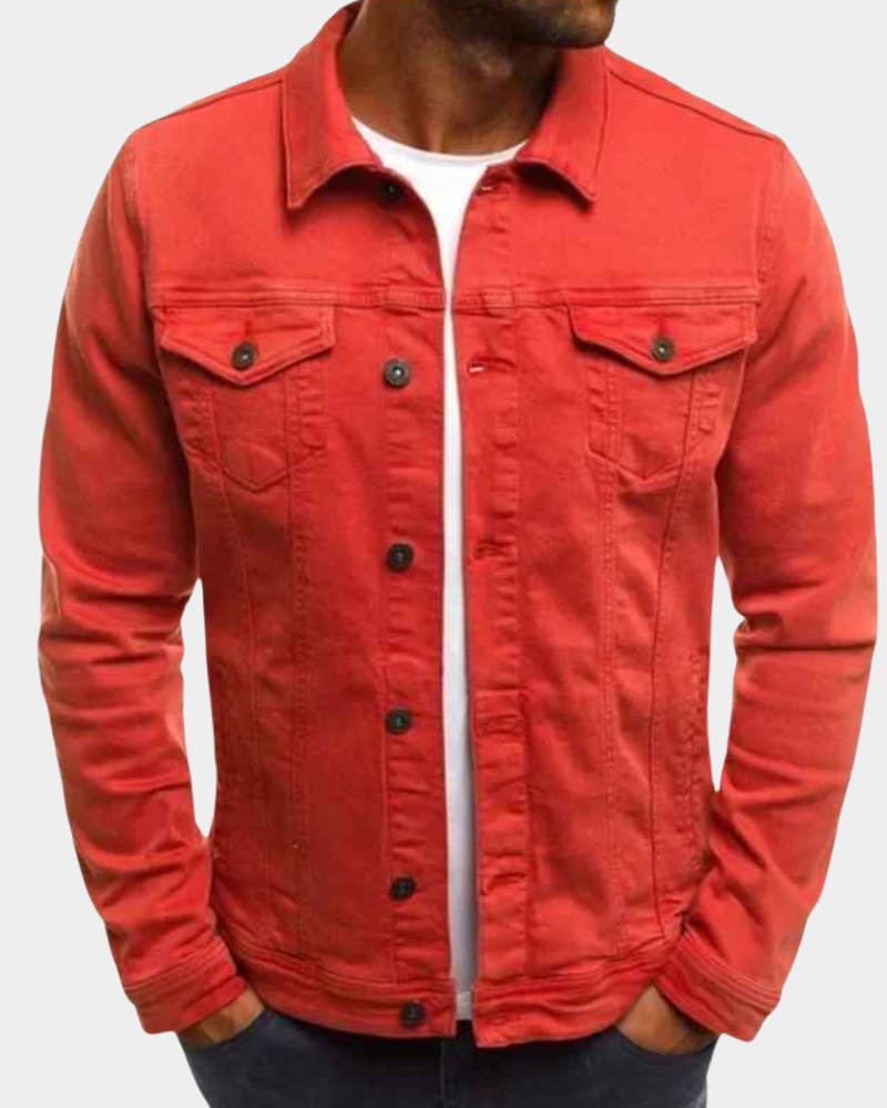 Jeansjacke Herren, klassische Passform mit Brusttaschen | J&B - 4 - Jasminaboutique.com