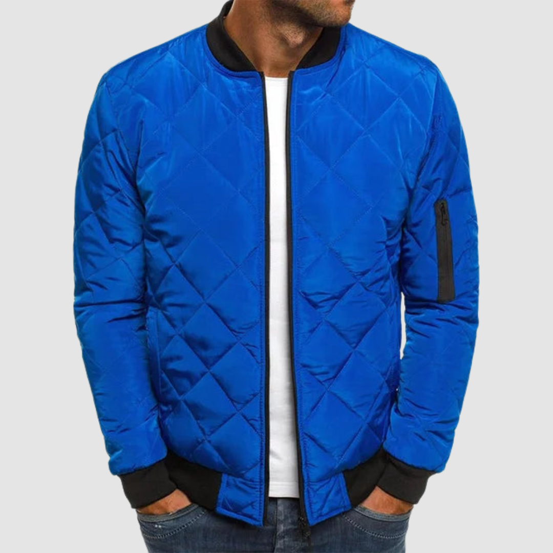 Bomberjacke Herren, gesteppt, mit Reißverschluss und lässiger Passform | J&B - 6 - Jasminaboutique.com