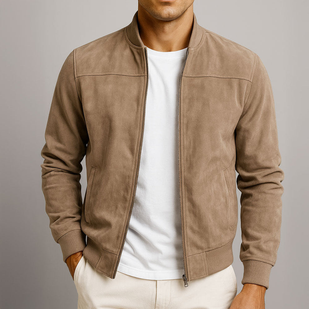 Herren Bomberjacke mit Reißverschluss und lässigem Schnitt | A&B - 1 - Annoboutique