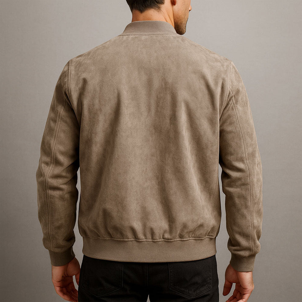 Herren Bomberjacke mit Reißverschluss und lässigem Schnitt | A&B - 4 - Annoboutique