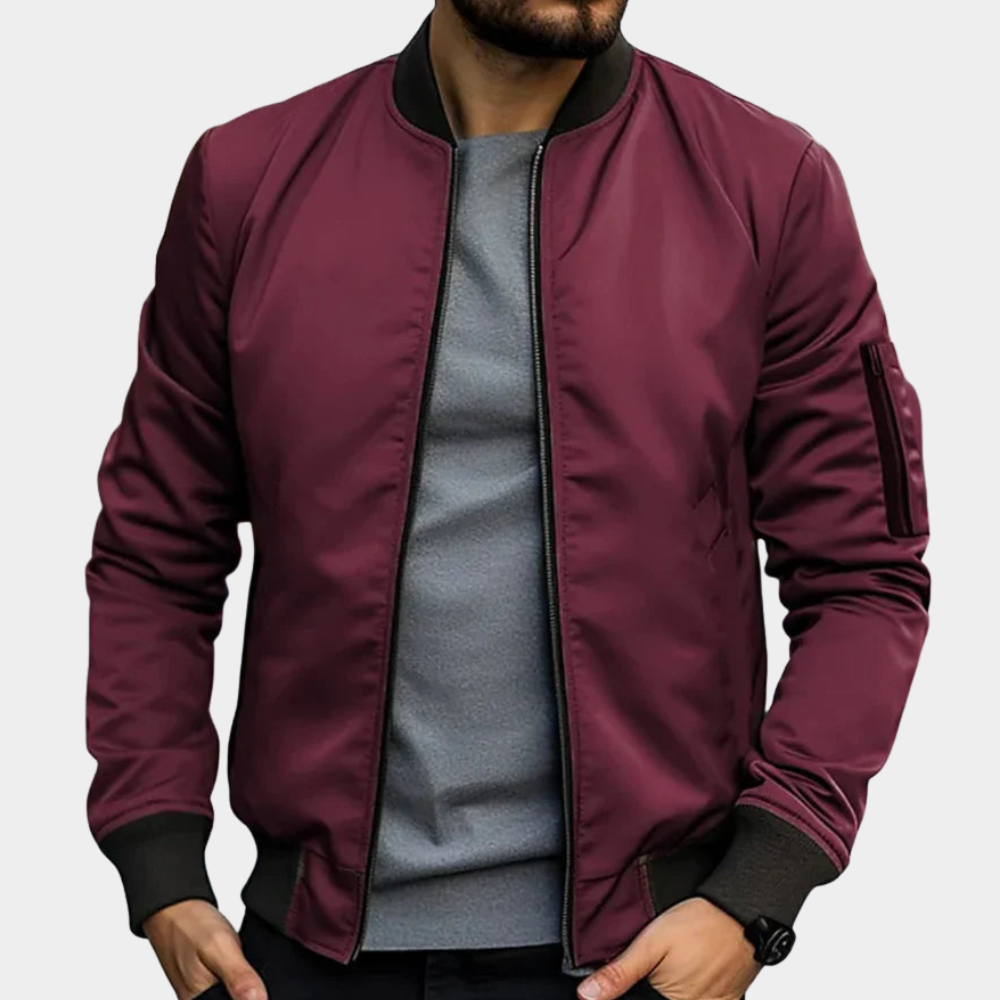 Bomberjacke Herren mit klassischer Passform und Taschen | J&B - 4 - Jasminaboutique.com