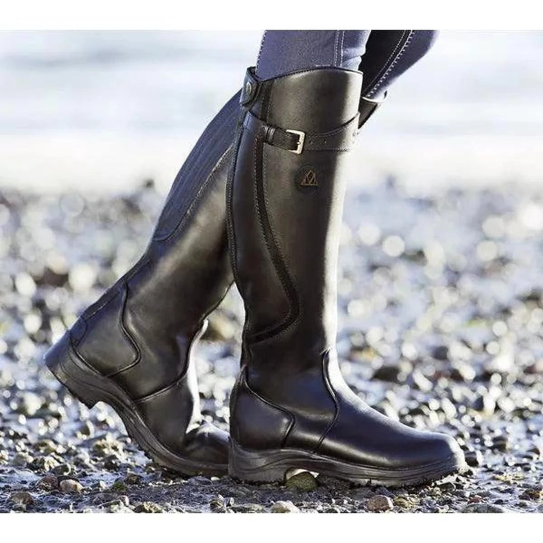 Hohe Stiefel Damen – Robuster Look mit rutschfester Sohle | J&B - 2 - Jasminaboutique.com