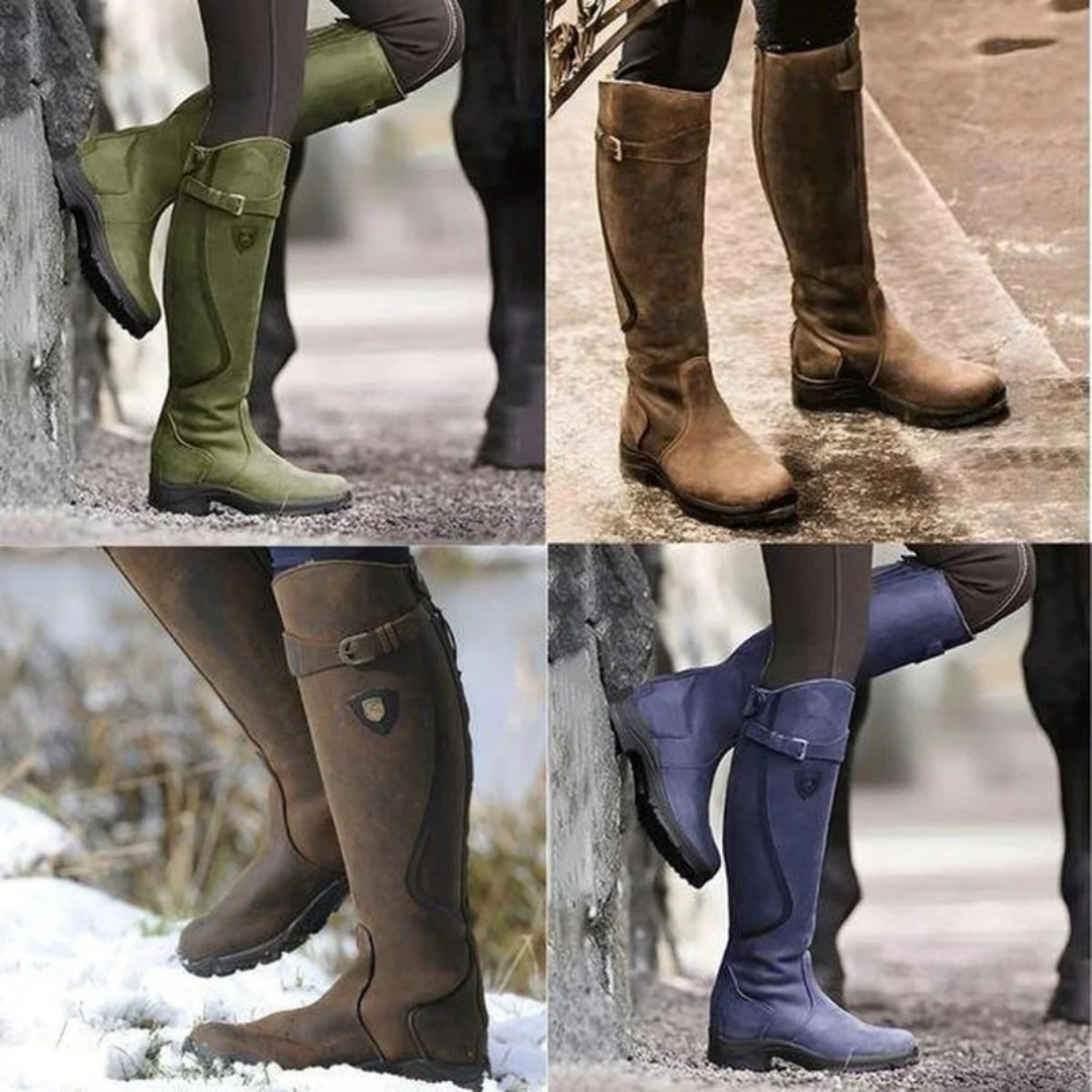 Hohe Stiefel Damen – Robuster Look mit rutschfester Sohle | J&B - 7 - Jasminaboutique.com