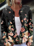 Kardigan Damen mit floralem Druck und Knopfleiste - J&B; - 1 - Jasminaboutique.com