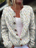 Kardigan Damen mit floralem Design und Knopfleiste - J&B; - 1 - Jasminaboutique.com