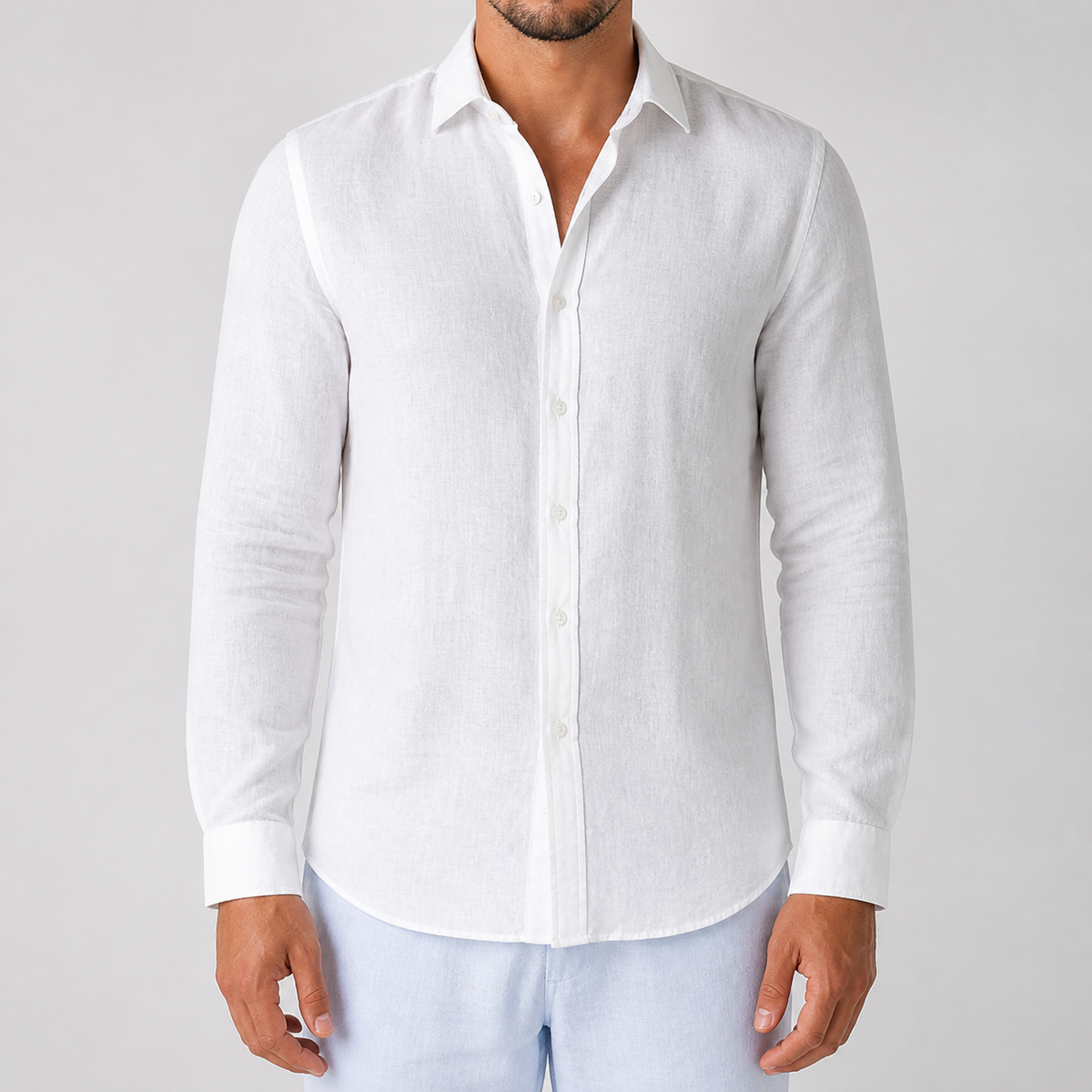 Herren Hemd mit langen Ärmeln und strukturiertem Look - J&B; - 4 - Jasminaboutique.com