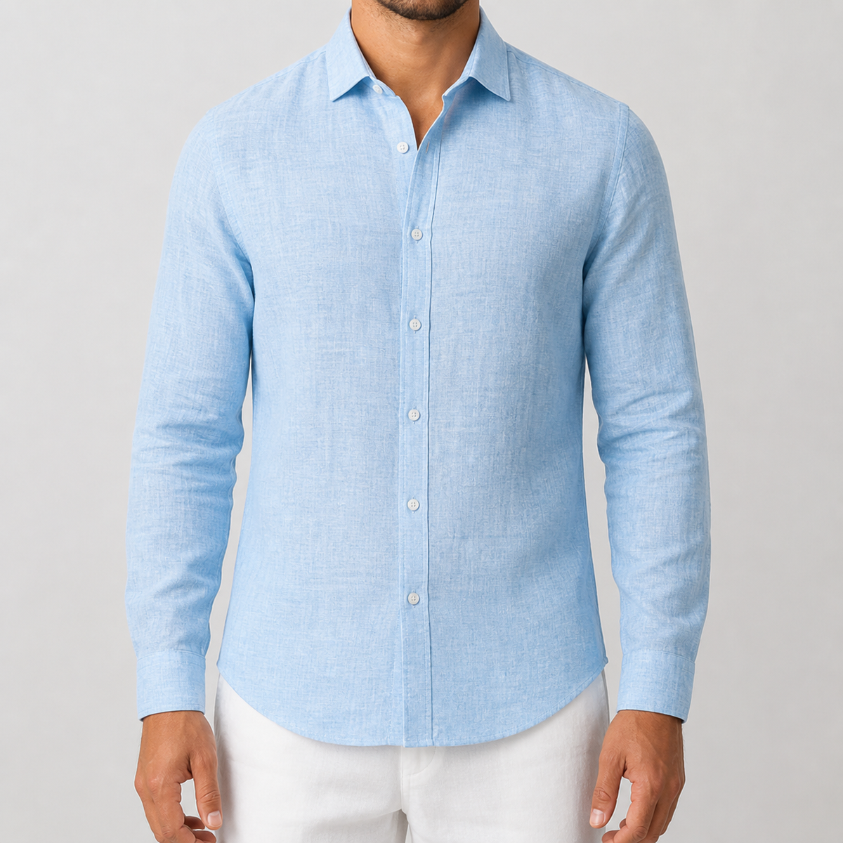 Herren Hemd mit langen Ärmeln und strukturiertem Look - J&B; - 7 - Jasminaboutique.com