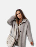 Cardigan Damen Grobe Rippstruktur mit Kapuze - J&B; - 3 - Jasminaboutique.com