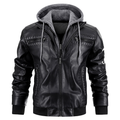 Lederjacke Herren Stilvoll mit Kapuze - J&B; - 1 - Jasminaboutique.com