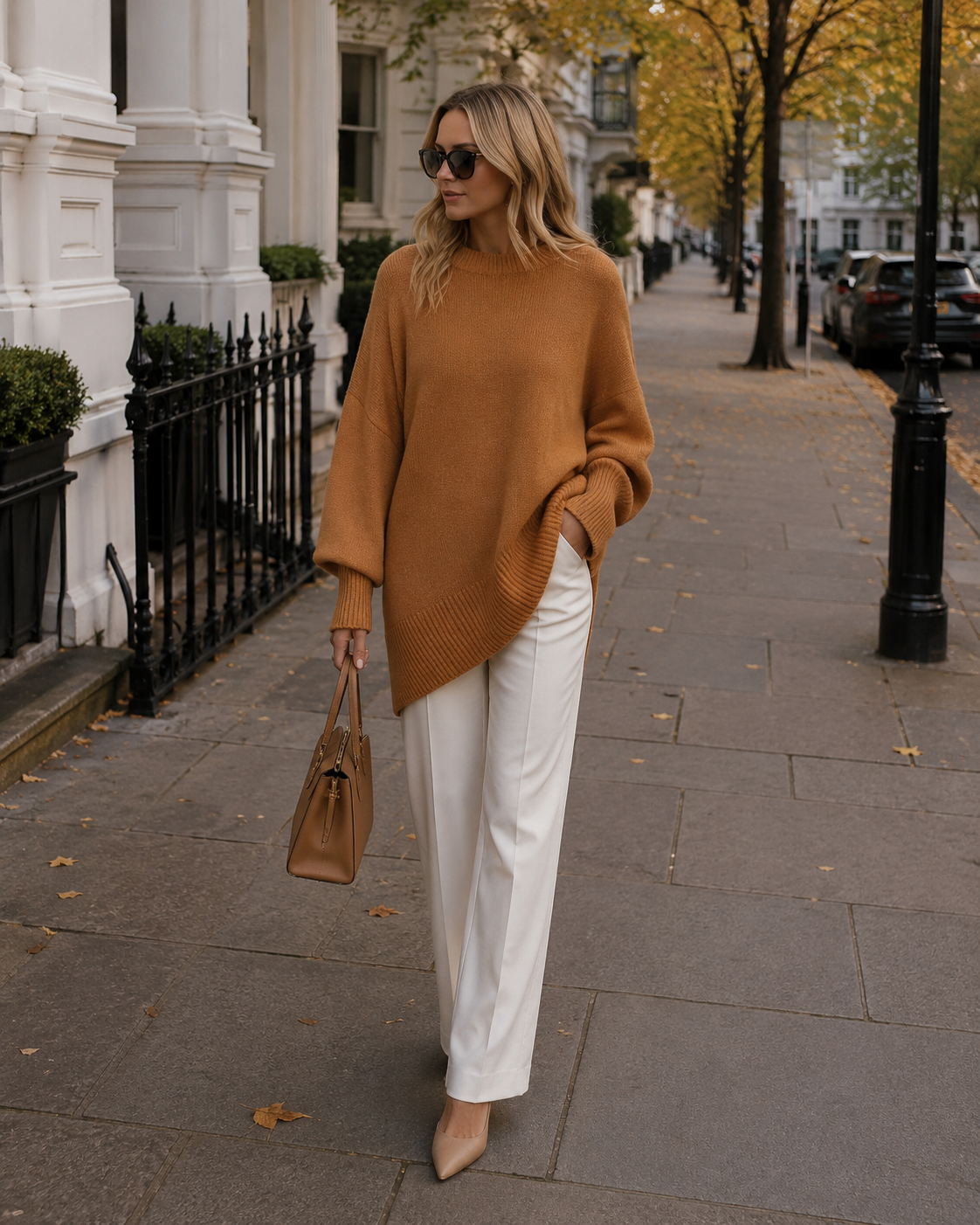 Pullover Damen Oversize mit Rundhalsausschnitt und langen Ärmeln - J&B; - 2 - Jasminaboutique.com