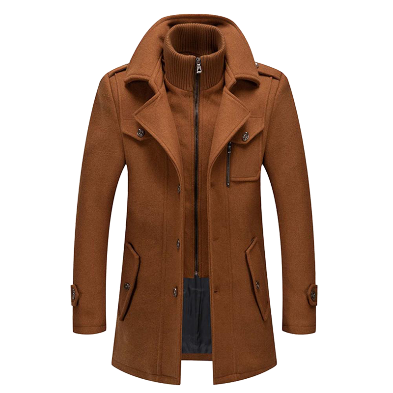 Herren Mantel mit modernem Schnitt und praktischen Taschen - J&B - 5 - Jasminaboutique.com