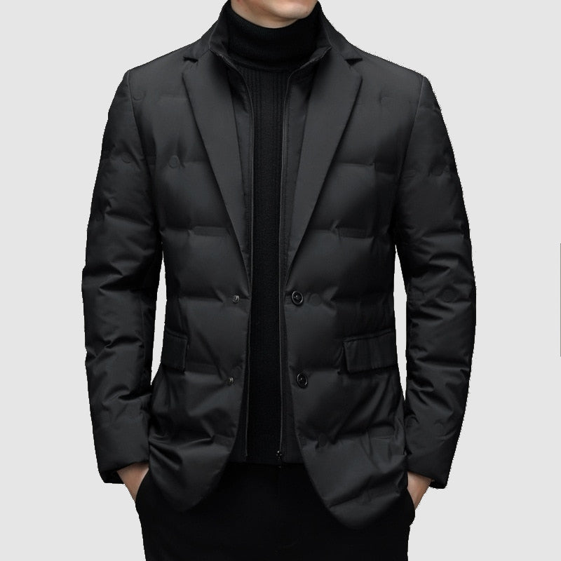 Herren Steppjacke mit tailliertem Schnitt und Revers | A&B - 1 - Annoboutique