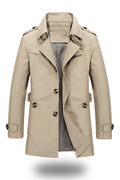 Trenchcoat Herren mit klassischer Silhouette und edlen Details - J&B - 1 - Jasminaboutique.com