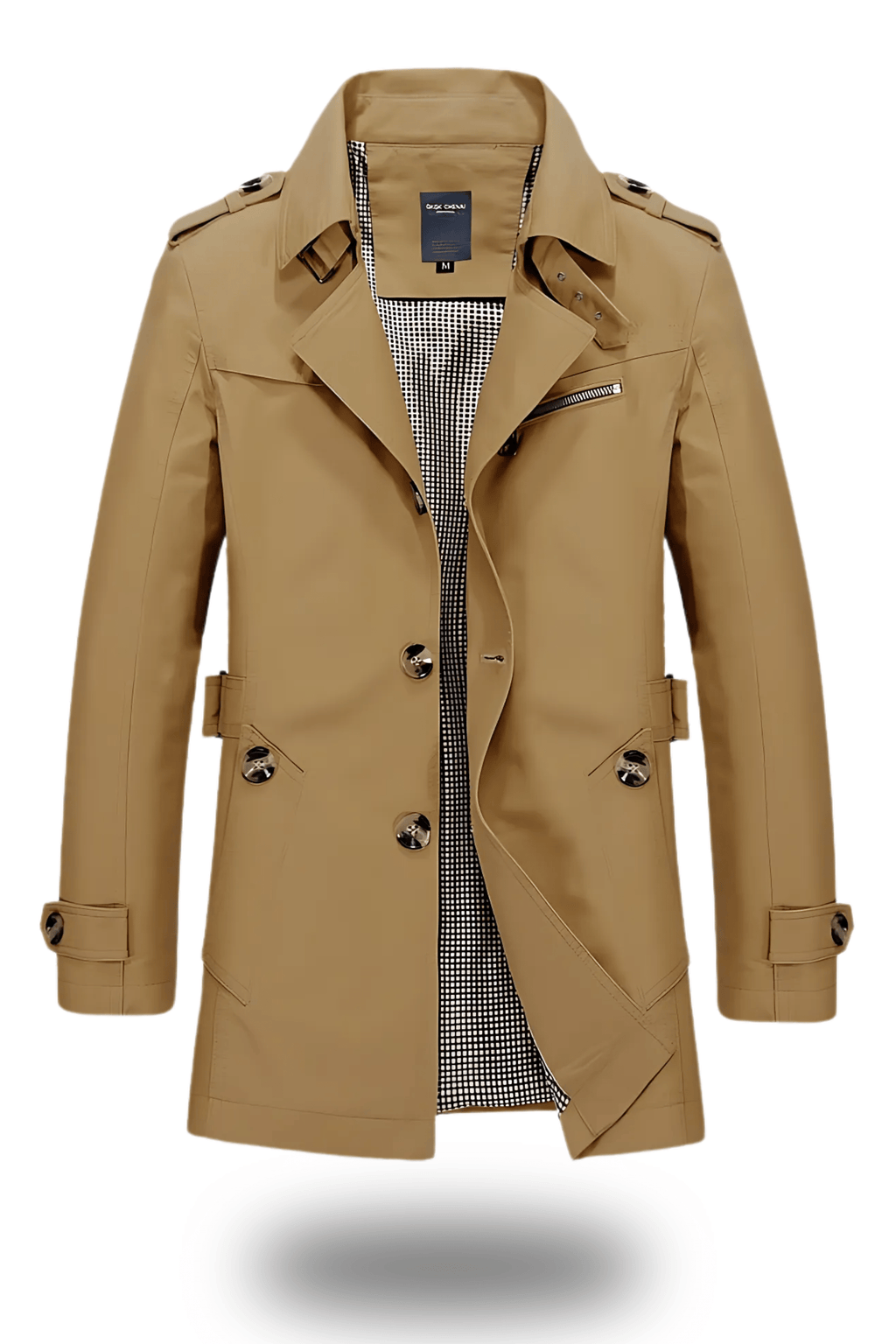 Trenchcoat Herren mit klassischer Silhouette und edlen Details - J&B - 2 - Jasminaboutique.com