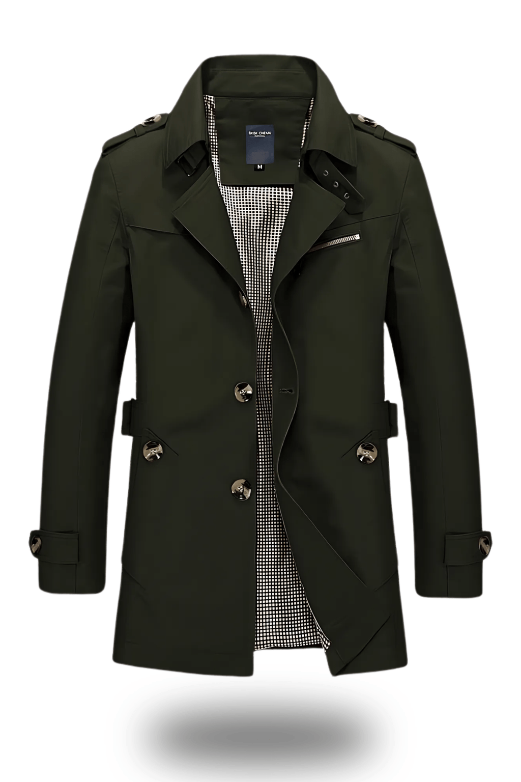 Trenchcoat Herren mit klassischer Silhouette und edlen Details - J&B - 5 - Jasminaboutique.com
