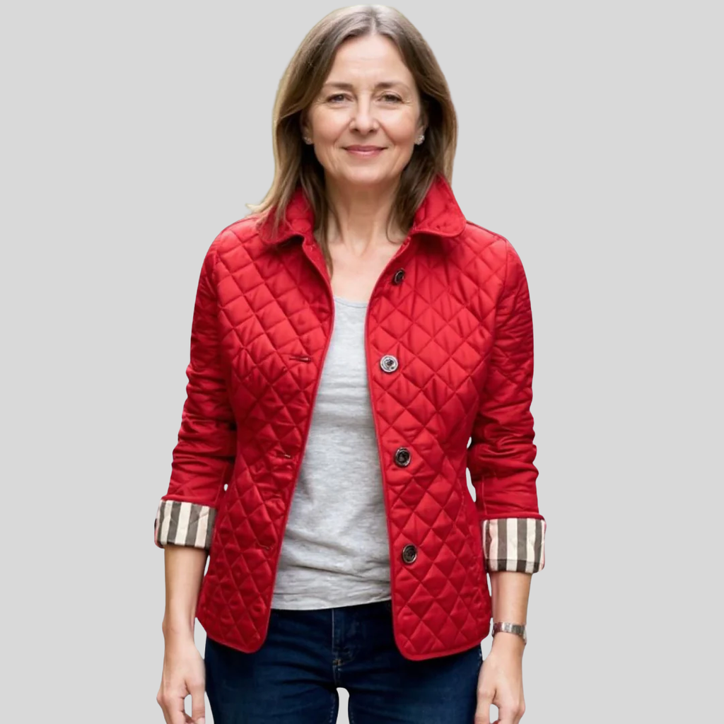 Damen Jacke mit Reverskragen und Steppdesign - J&B - 5 - Jasminaboutique.com