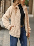 Damen Stehkragenjacke mit Reißverschluss und lässigem Schnitt | A&Z - 3 - Atelier-Zofia