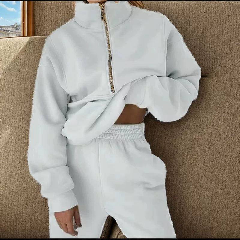 Damen Outfit mit Stehkragen und Reißverschluss | A&Z - 1 - Atelier-Zofia