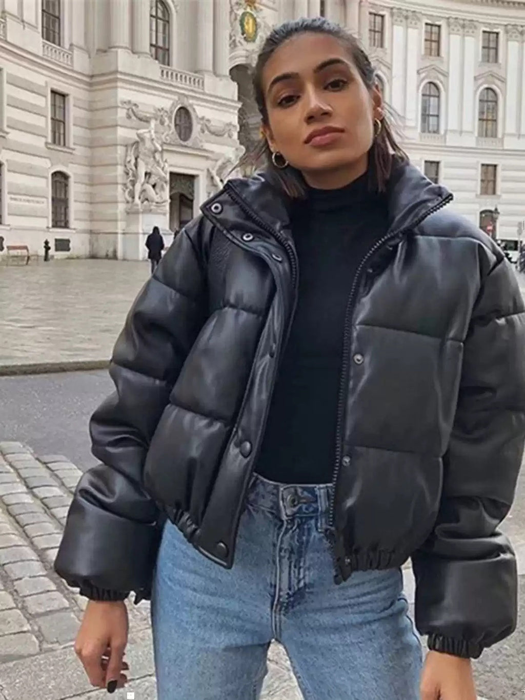 Damen Kurzjacke mit lässigem Schnitt und elastischen Bündchen | A&Z - 1 - Atelier-Zofia