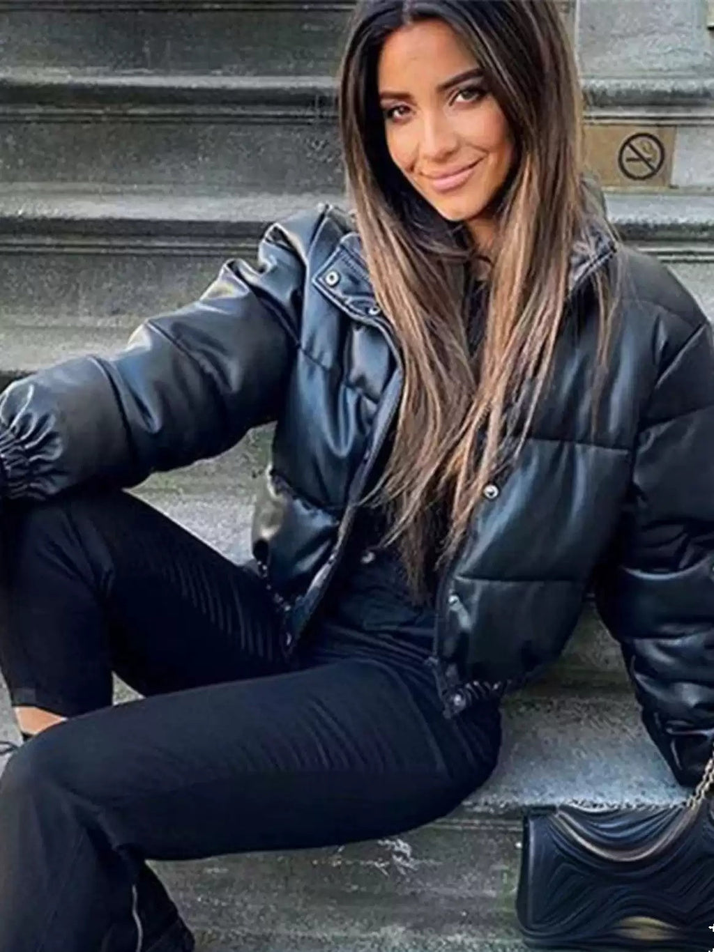 Damen Kurzjacke mit lässigem Schnitt und elastischen Bündchen | A&Z - 2 - Atelier-Zofia