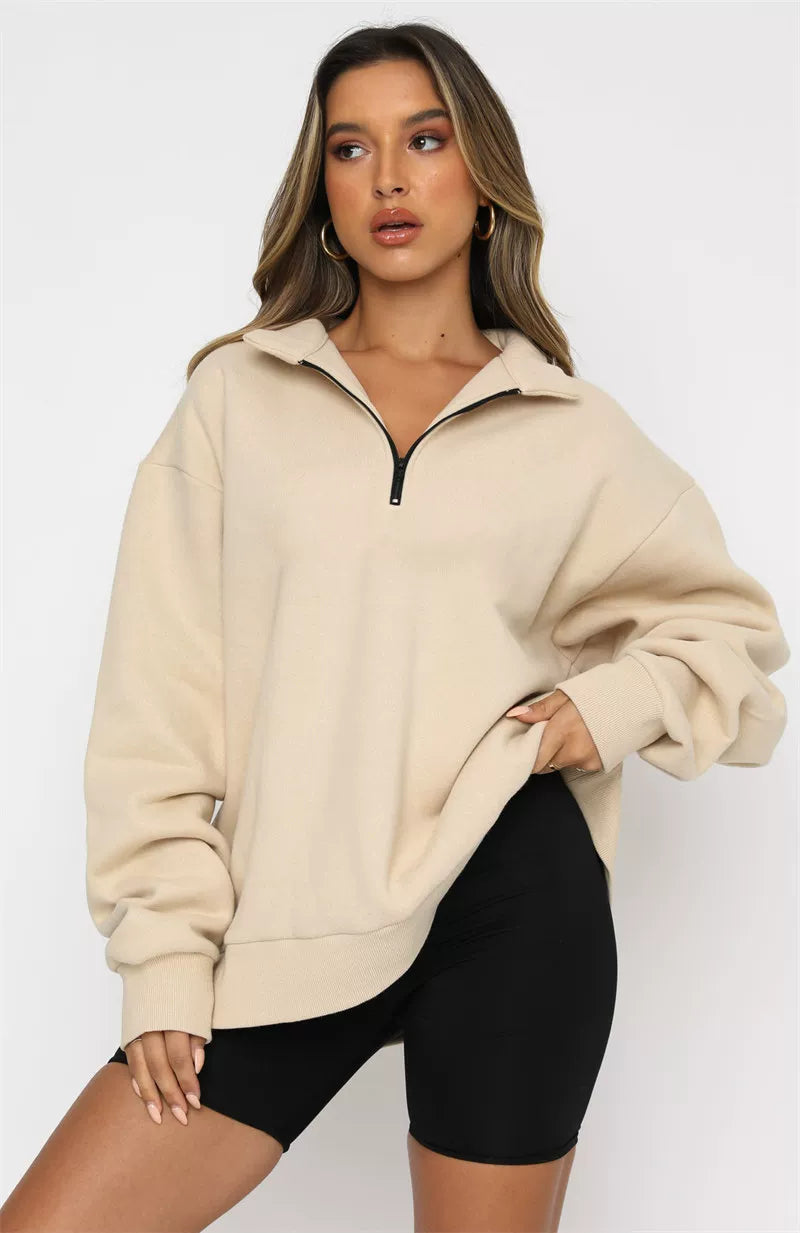 Hoodie Damen mit Stehkragen und Reißverschluss | A&Z - 1 - Atelier-Zofia
