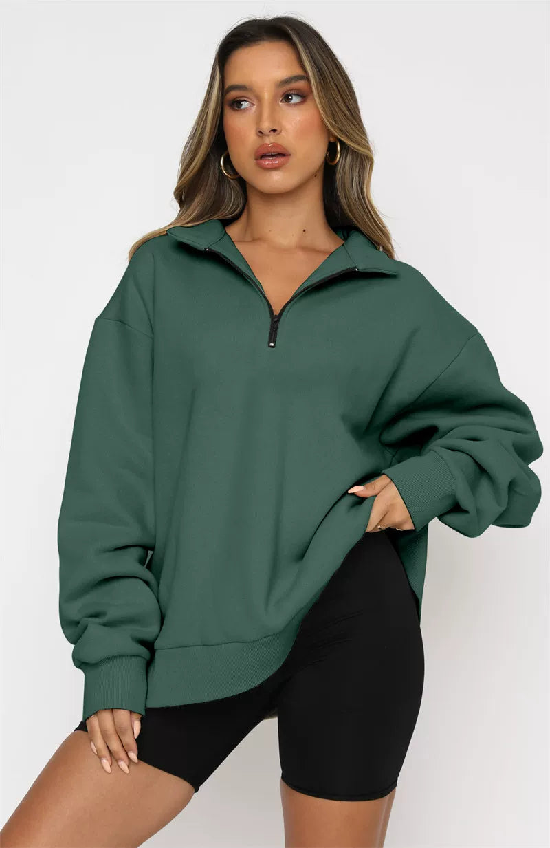 Hoodie Damen mit Stehkragen und Reißverschluss | A&Z - 5 - Atelier-Zofia