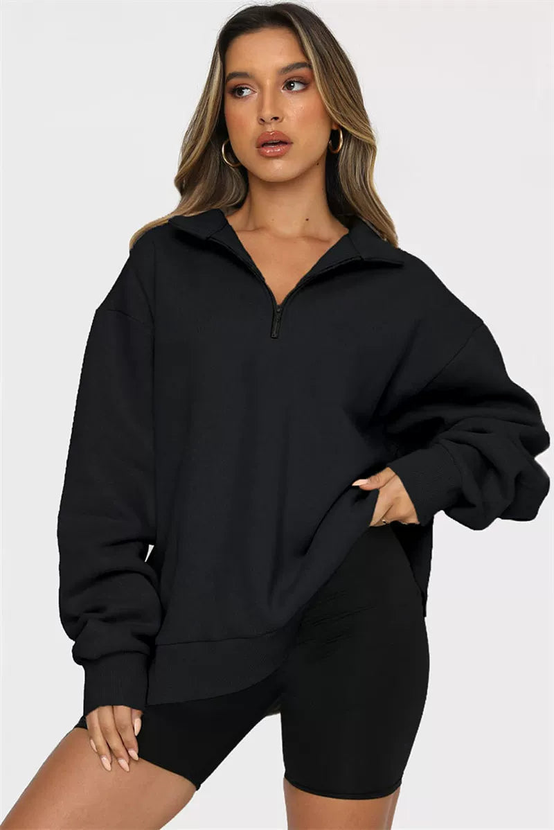 Hoodie Damen mit Stehkragen und Reißverschluss | A&Z - 7 - Atelier-Zofia