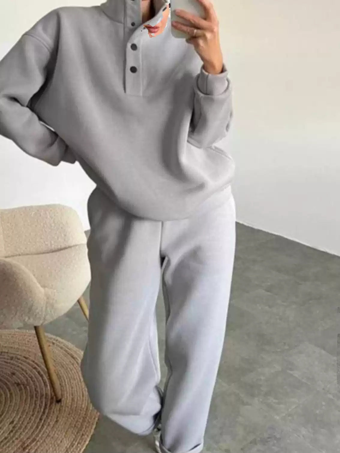 Zweiteiler Damen mit Stehkragen und Knopfdetails | A&Z - 1 - Atelier-Zofia
