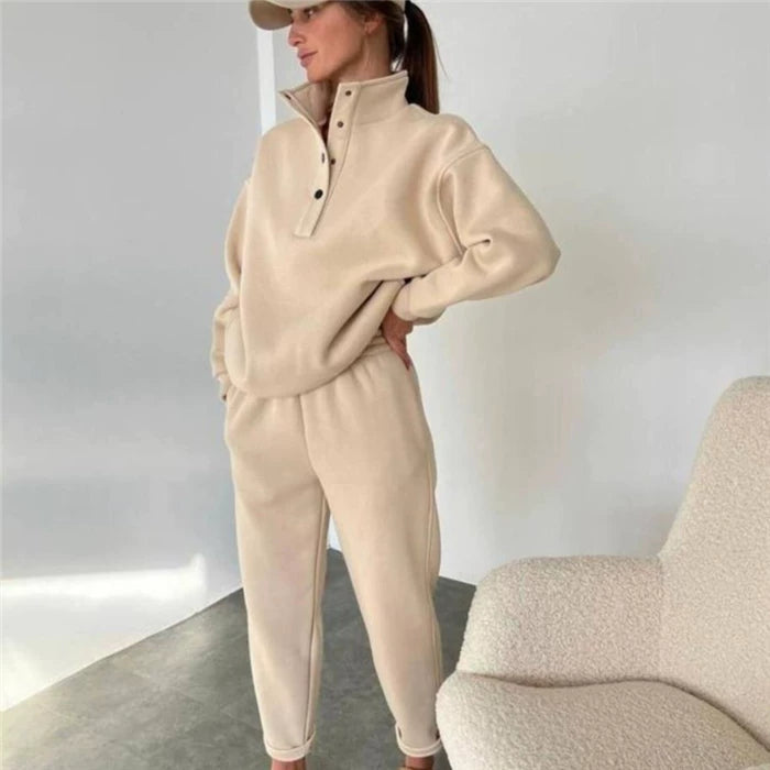 Zweiteiler Damen mit Stehkragen und Knopfdetails | A&Z - 5 - Atelier-Zofia