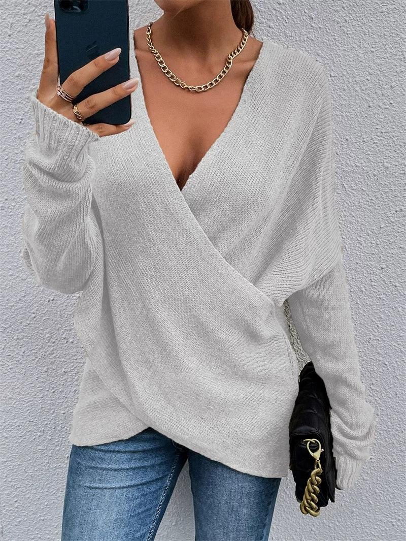 Pullover Damen mit V-Ausschnitt und lässiger Passform | A&Z - 1 - Atelier-Zofia