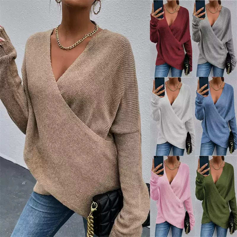 Pullover Damen mit V-Ausschnitt und lässiger Passform | A&Z - 2 - Atelier-Zofia