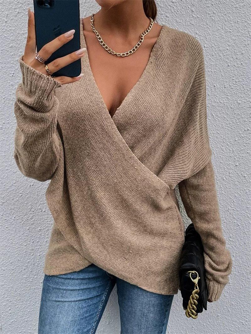 Pullover Damen mit V-Ausschnitt und lässiger Passform | A&Z - 4 - Atelier-Zofia