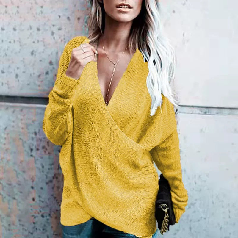 Pullover Damen mit V-Ausschnitt und lässiger Passform | A&Z - 5 - Atelier-Zofia