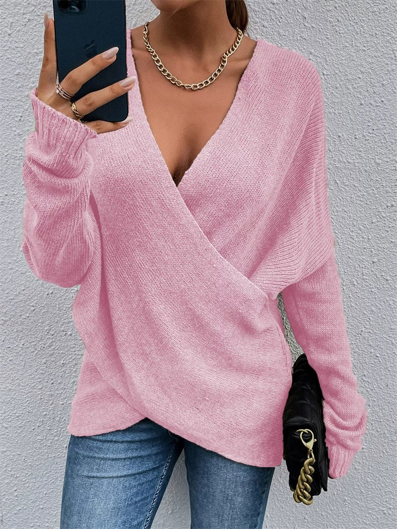 Pullover Damen mit V-Ausschnitt und lässiger Passform | A&Z - 6 - Atelier-Zofia