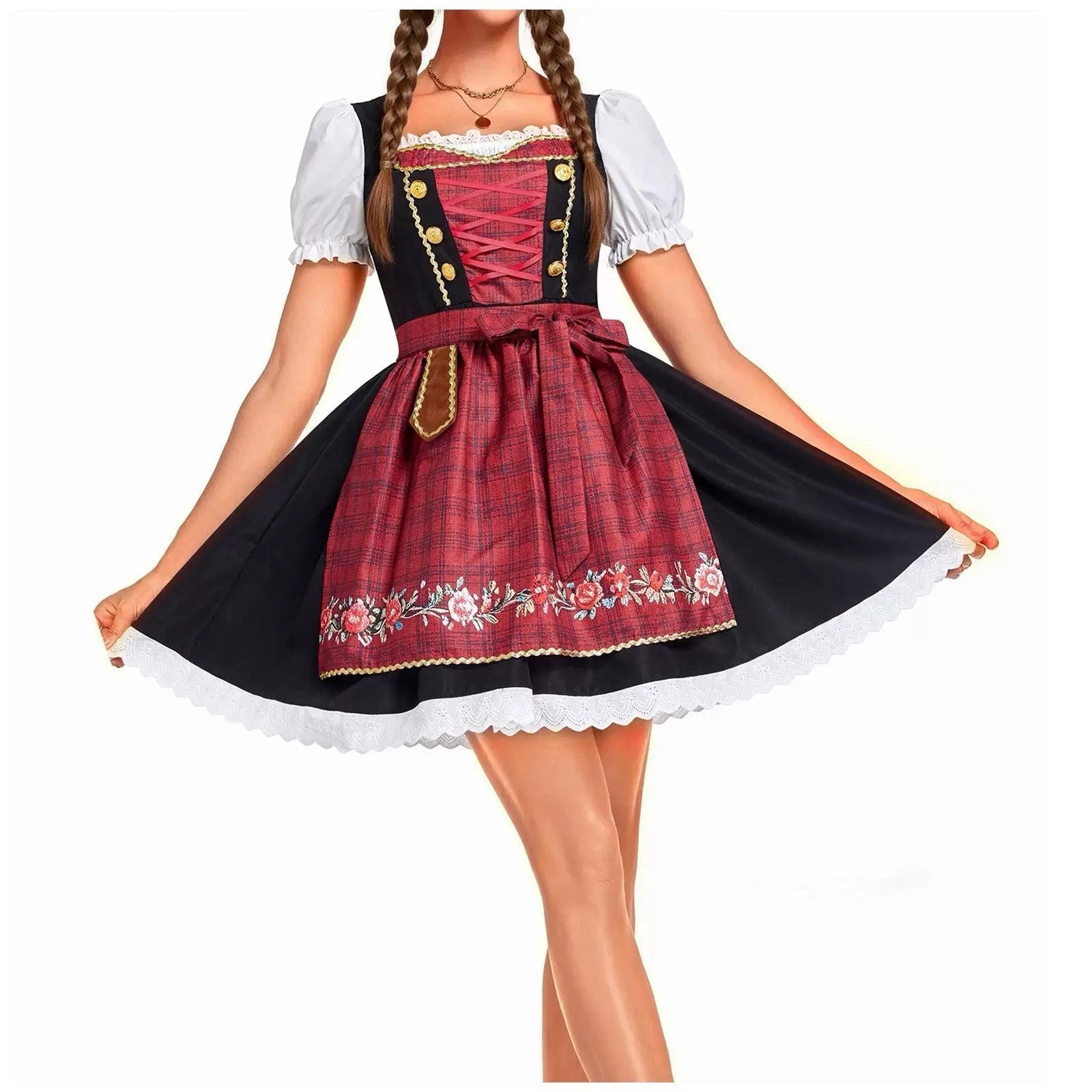 Dirndl Kleid Damen mit traditionellem Schnitt und schwingendem Rock | A&Z - 4 - Atelier-Zofia