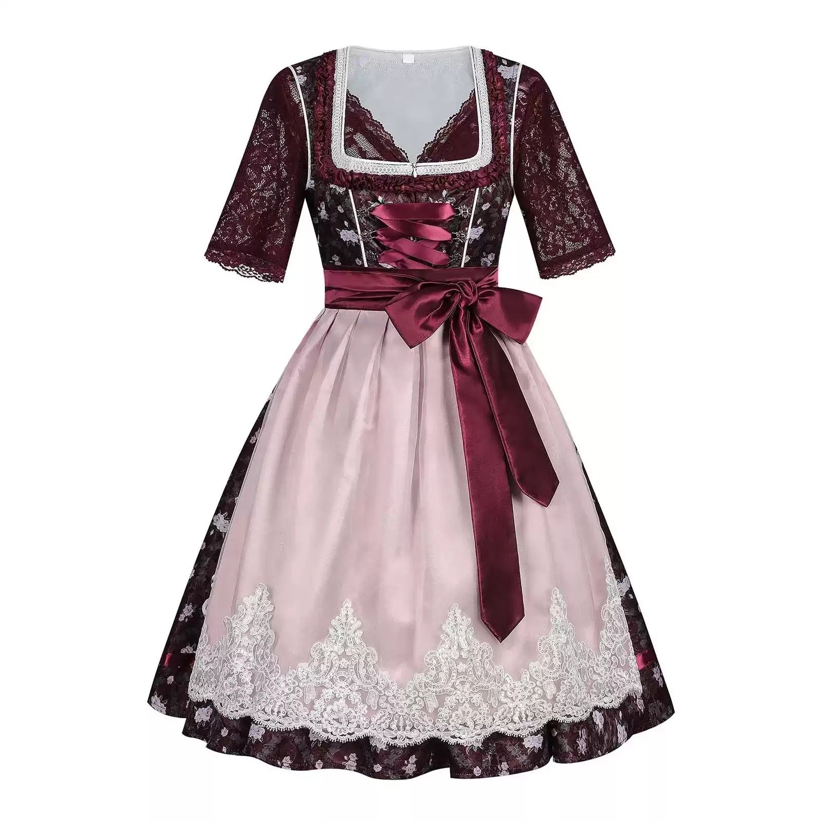 Dirndl Kleid Damen mit figurbetontem Schnitt und Schleifenakzent | A&Z - 10 - Atelier-Zofia