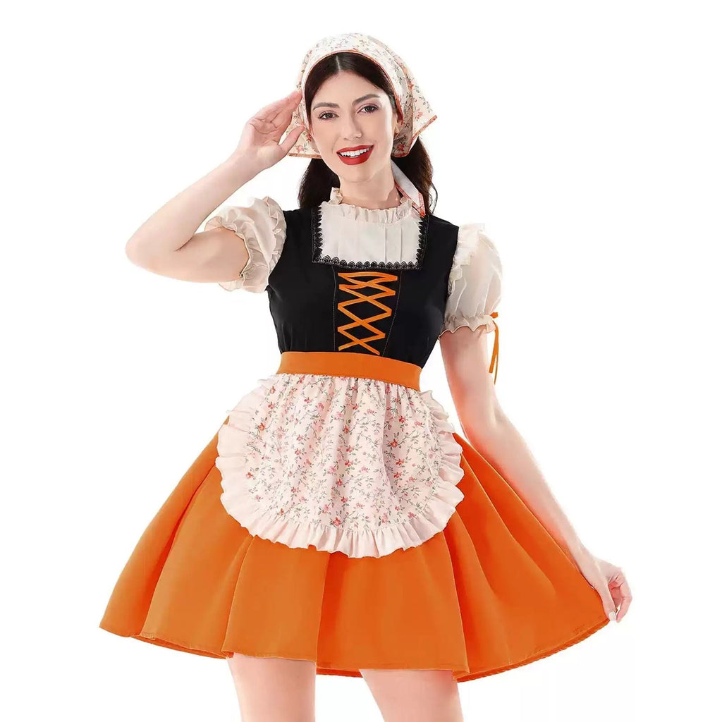 Dirndl Damen mit figurbetontem Schnitt und Rüsche | A&Z - 4 - Atelier-Zofia