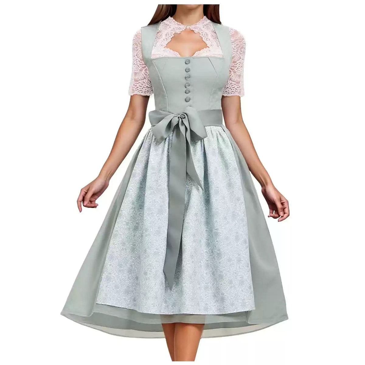 Dirndl Damen mit figurbetontem Schnitt und schwingendem Rock | A&Z - 5 - Atelier-Zofia