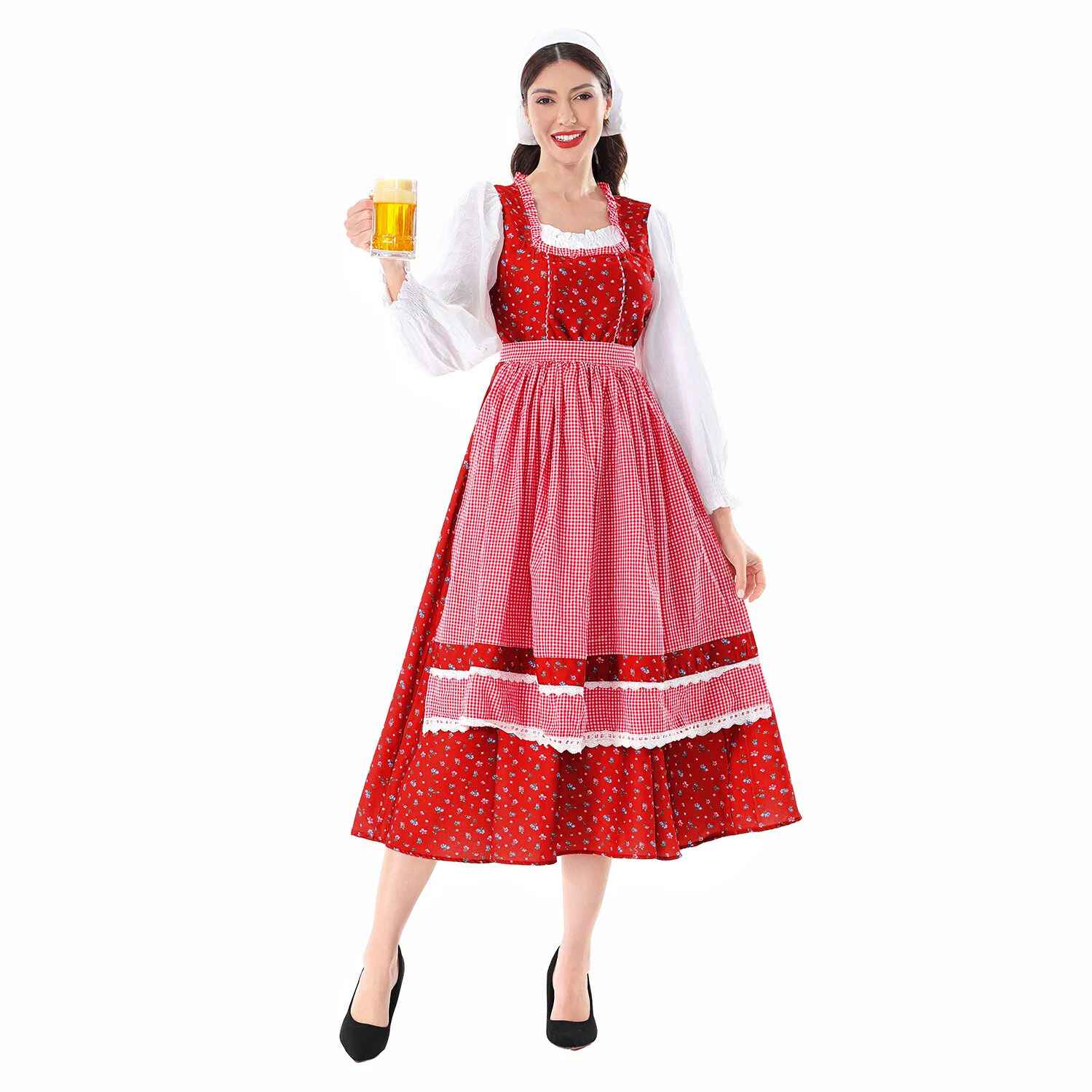 Dirndl Kleid Damen mit Puffärmeln und schwingendem Rock | A&Z - 1 - Atelier-Zofia