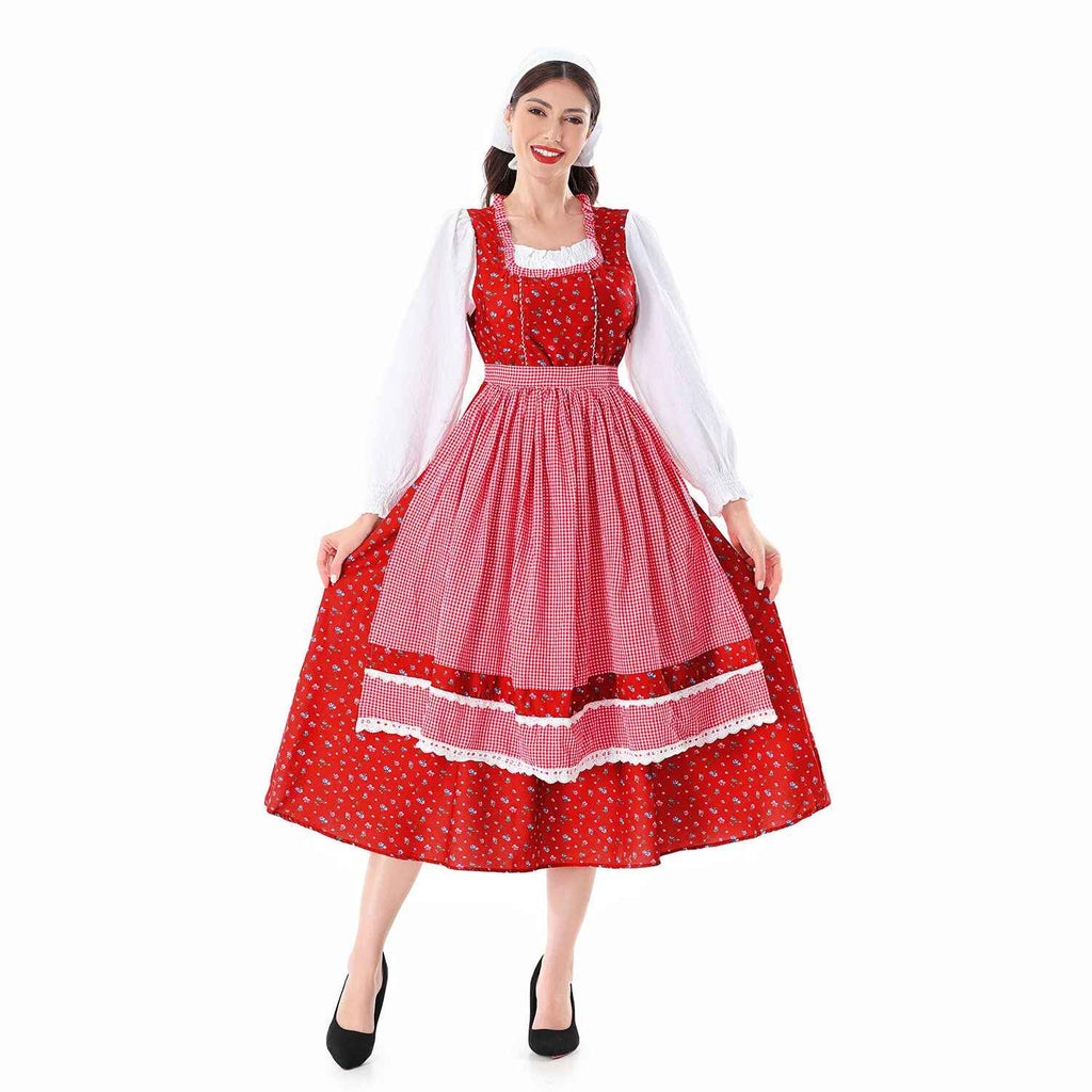 Dirndl Kleid Damen mit Puffärmeln und schwingendem Rock | A&Z - 2 - Atelier-Zofia