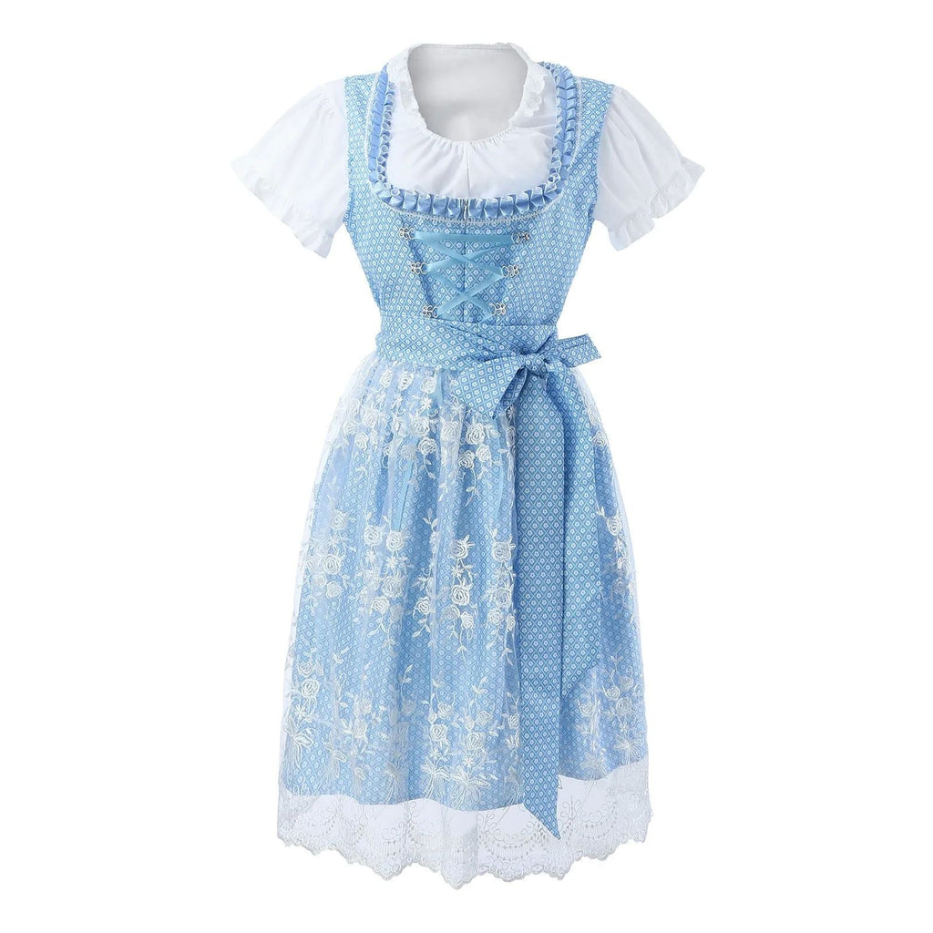 Dirndl Kleid Damen mit Taillengürtel und Rüschendetails | A&Z - 5 - Atelier-Zofia