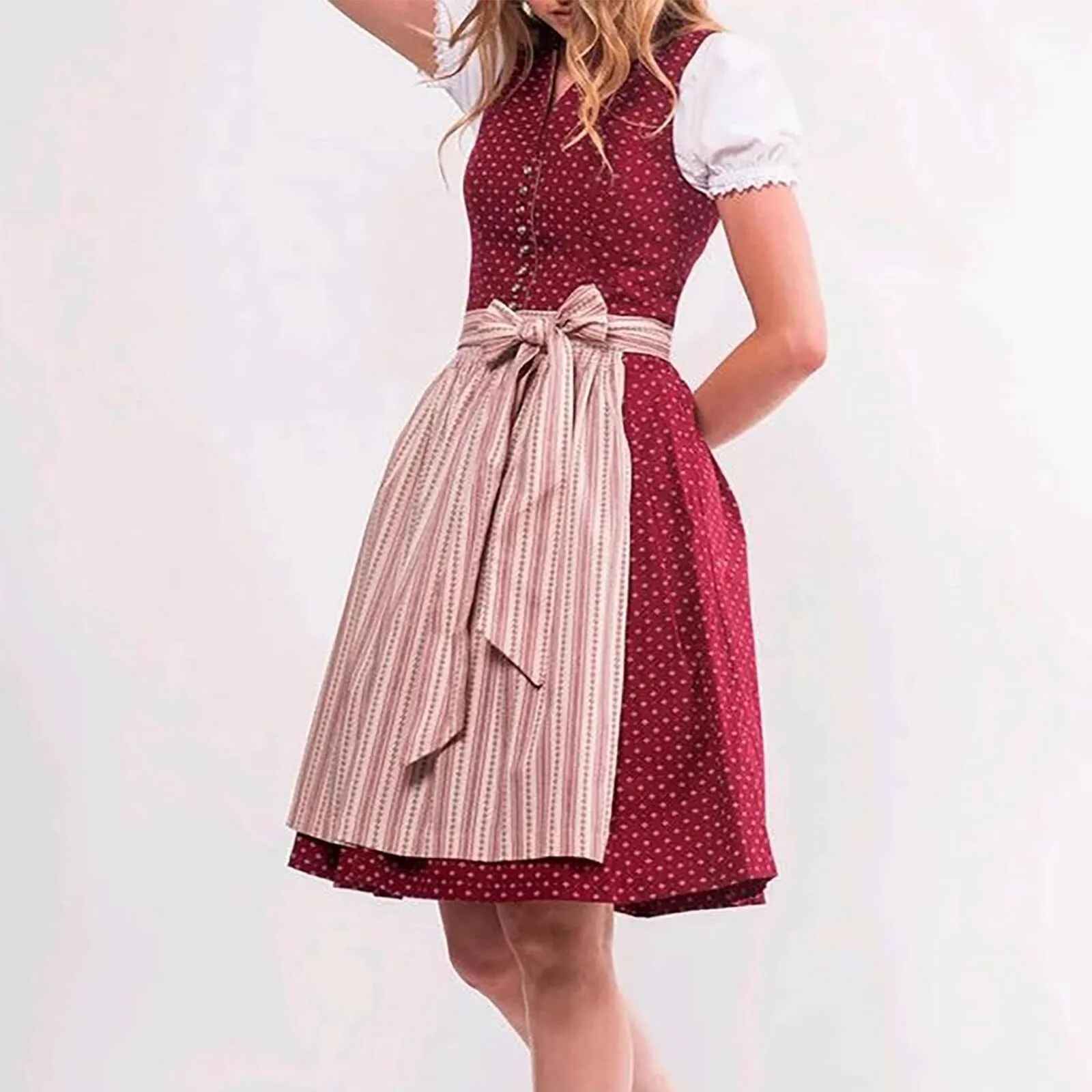 Dirndl Kleid Damen mit tailliertem Schnitt und schwingendem Rock | A&Z - 1 - Atelier-Zofia